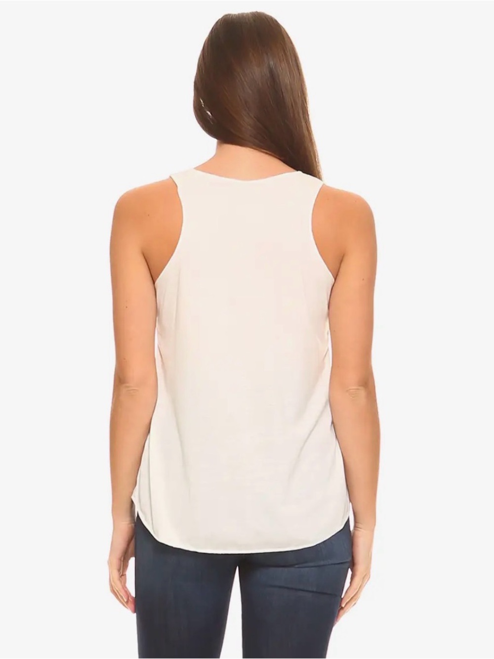 The Collection Royal Bird Tank Top Watercolor Graphic White Flowy S/M & L/XL NWT - Picture 3 of 5